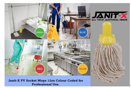 Janit-X PY 250g Socket Mop Head Yellow Janit-X PY 250g Socket Mop Head Yellow
