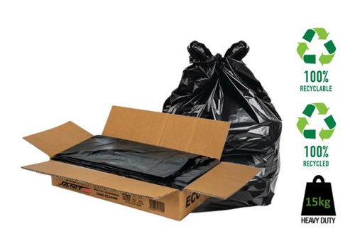 Janit-X Eco Heavy Duty Black Bin/Refuse Bags 200's (ECO310B) Janit-X Eco Heavy Duty Black Bin/Refuse Bags 200's (ECO310B)