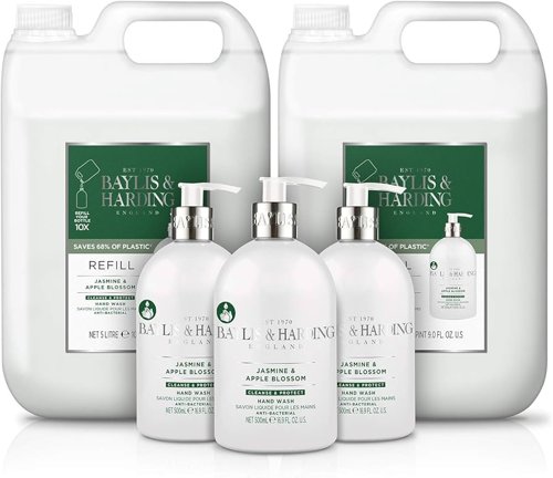 Baylis & Harding Jasmine & Apple Blossom Anti Bacterial Hand Wash 5 Litre Baylis & Harding Jasmine & Apple Blossom Anti Bacterial Hand Wash 5 Litre