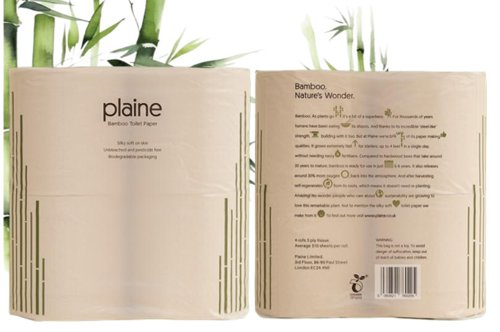 Plaine Bamboo 3-Ply Toilet Rolls 310 Sheet Plaine Bamboo 3-Ply Toilet Rolls 310 Sheet