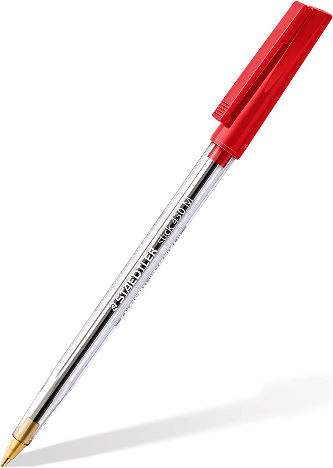 Staedtler Stick 430M Ballpoint Pen Medium 1.0mm Red Box 10