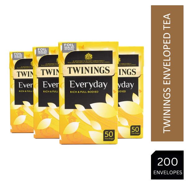 TWININGS EVERYDAY ENVELOPED TEABAGS 50'S