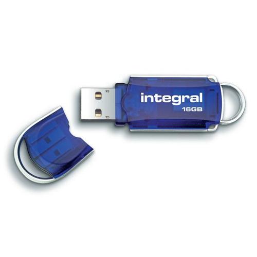 Integral Courier USB 3.0 Flash Drive Blue 16GB Ref INFD16GBCOU3.0 Integral Courier USB 3.0 Flash Drive Blue 16GB Ref INFD16GBCOU3.0