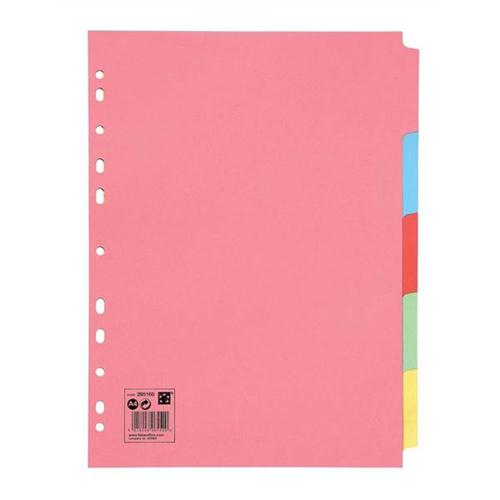 5 Star Office Subject Dividers Multipunched Manilla Card 5-Part A4 Assorted 5 Star Office Subject Dividers Multipunched Manilla Card 5-Part A4 Assorted