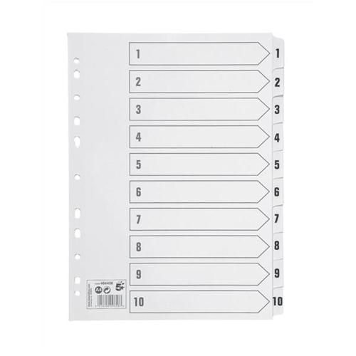 5 Star Office Index 150gsm Card with Mylar Tabs 1-10 A4 White 5 Star Office Index 150gsm Card with Mylar Tabs 1-10 A4 White