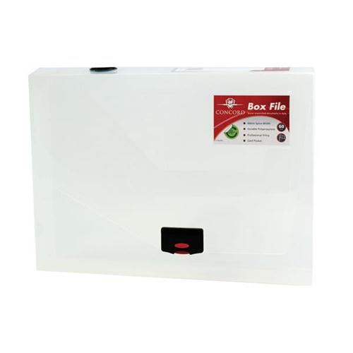 Concord Document Box Polypropylene 60mm Spine A4 Clear Ref 7134-PFL Concord Document Box Polypropylene 60mm Spine A4 Clear Ref 7134-PFL