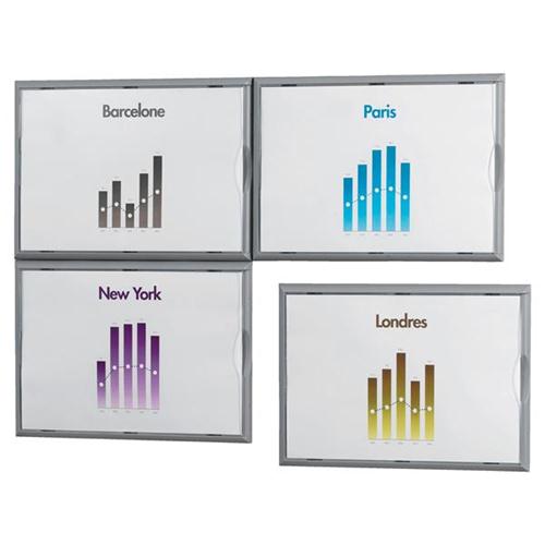 Durable Presenter Sign and Literature Holder Desktop Acrylic with Metal Base A4 Clear Ref 8589//19