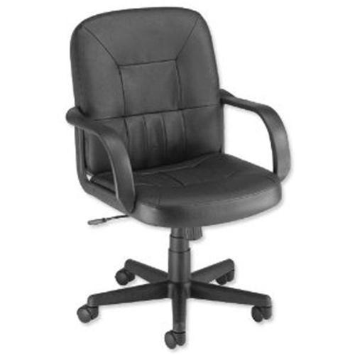 Trexus Rutland Managers Armchair Basic Back H520mm W480xD460xH440-560mm Leather Ref 10312-02F Trexus Rutland Managers Armchair Basic Back H520mm W480xD460xH440-560mm Leather Ref 10312-02F