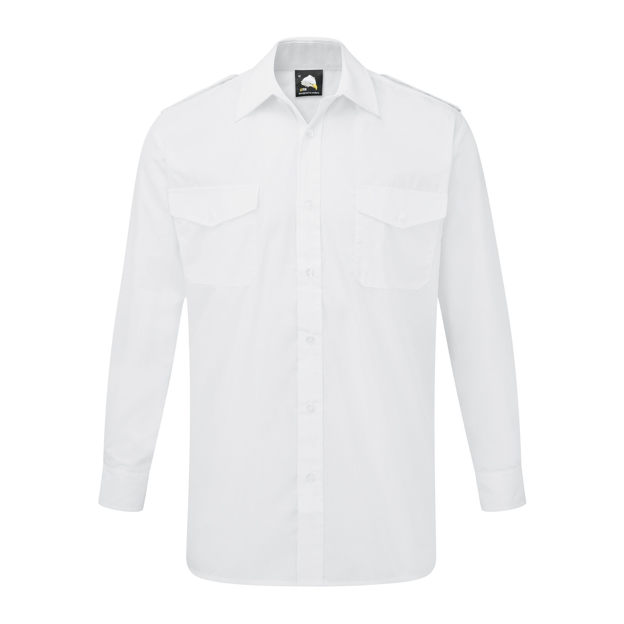 Essential L/S Pilot Shirt - 14.5 - White