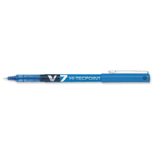 6x Pilot Hi-Tecpoint V5 / V7 - Liquid Ink Roller Ball Pen Black Blue 0.5 /  0.7