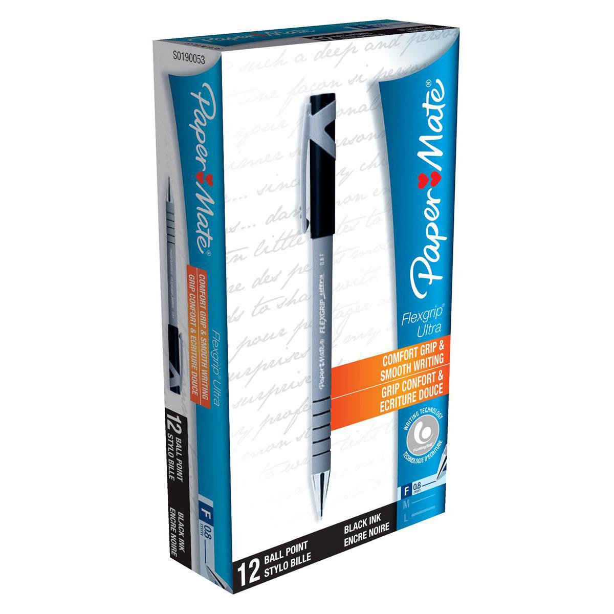 Paper Mate FlexGrip Retractable Ballpoint Pens, Fine Point (0.8mm)