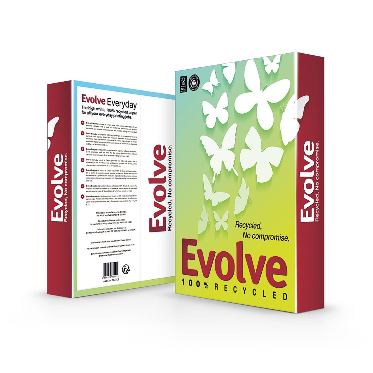 A4 Recycled White Office Printer Paper 80GSM - Evolution