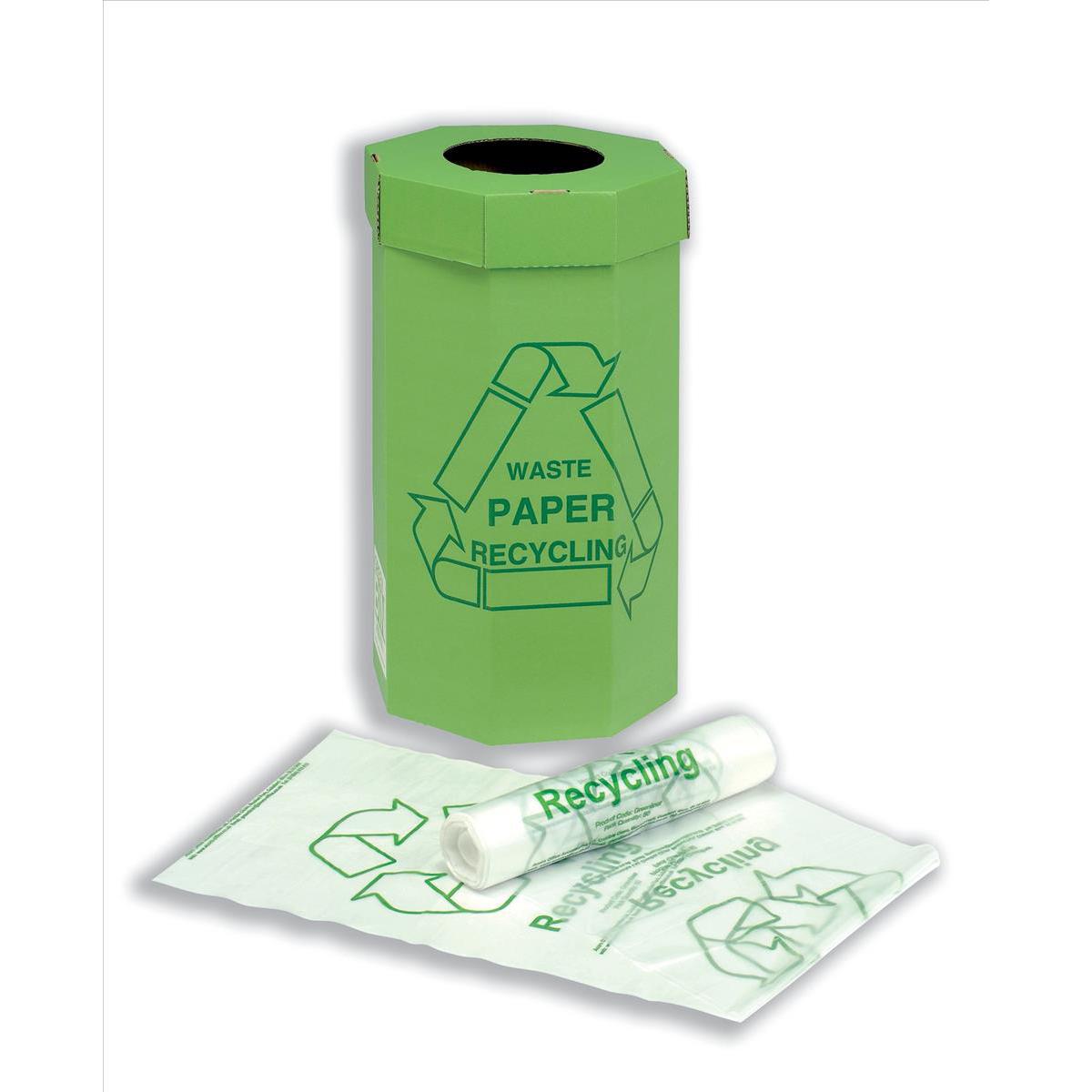 Acorn Cardboard Recycling Bin 60 Litre Green (Pack of 5) 402565