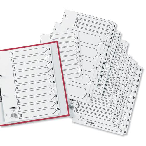 Concord Classic Index 1-54 Mylar-reinforced Punched 4 Holes 150gsm A4 White Ref 05401/CS54