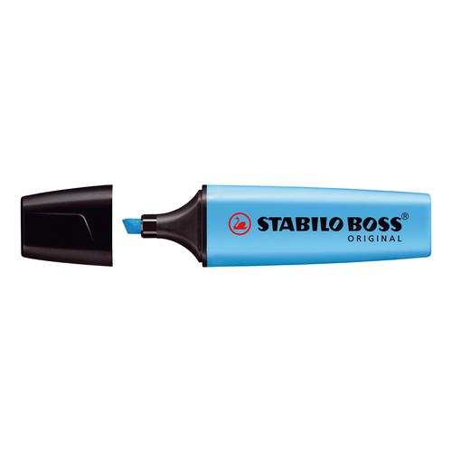 Stabilo Boss Highlighters Chisel Tip 2-5mm Line Blue Ref 70/31/10 [Pack 10]