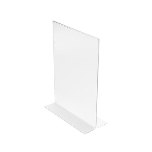Stand+Up+Sign+Holder+Double+Sided+Portrait+A5+Clear