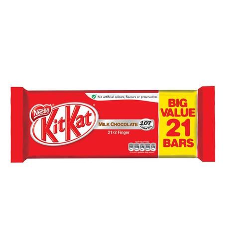 Nestle Kit Kat Bars Milk Chocolate 2 Finger Ref 12278361 [Pack 21]