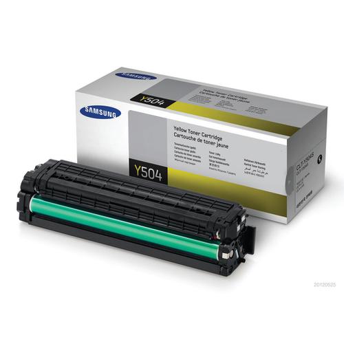 Samsung CLT-Y504S Laser Toner Cartridge Page Life 1800pp Yellow Ref SU502A
