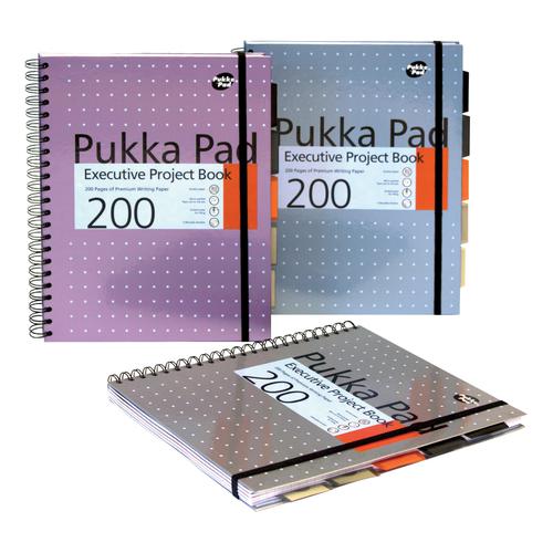 Pukka+Pad+Project+Book+Wirebound+200pp+80gsm+A4%2B+Metallic+Ref+6970-MET+%5BPack+3%5D