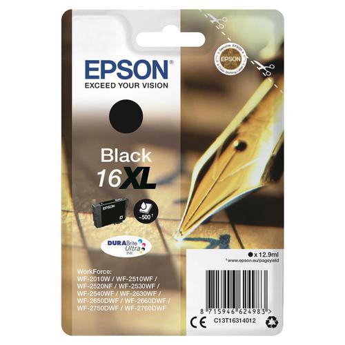 Epson+16XL+Inkjet+Cartridge+Pen+%26+Crossword+HY+Page+Life+500pp+12.9ml+Black+Ref+C13T16314012