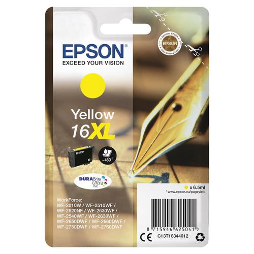 Epson+16XL+Inkjet+Cartridge+Pen+%26+Crossword+High+Yield+Page+Life+450pp+6.5ml+Yellow+Ref+C13T16344012