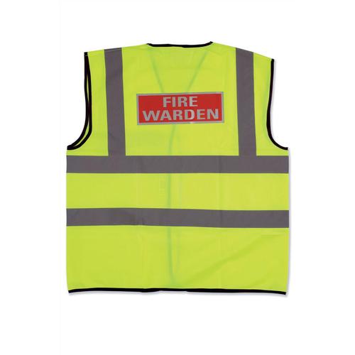 Fire+Warden+Vest+High+Visibility+Yellow+Vest+Medium+Ref+WG30108