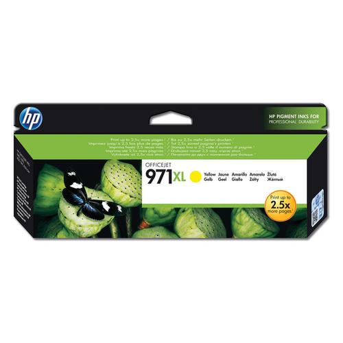 Hewlett Packard [HP] No.971XL Inkjet Cartridge High Yield Page Life 6600pp 83ml Yellow Ref CN628AE