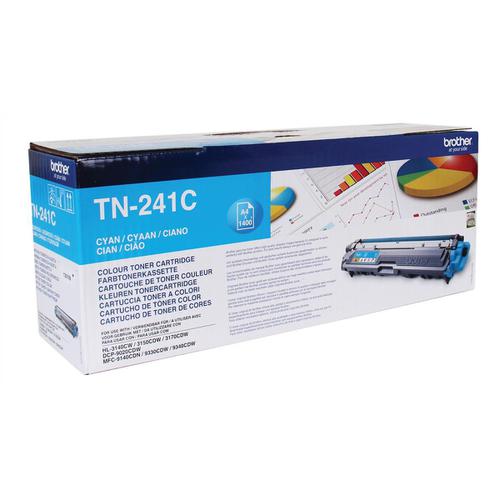 Brother Laser Toner Cartridge Page Life 1400pp Cyan Ref TN241C
