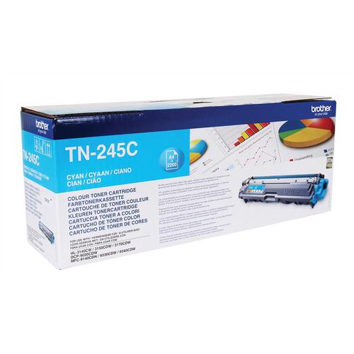 Brother+Laser+Toner+Cartridge+High+Yield+Page+Life+2200pp+Cyan+Ref+TN245C