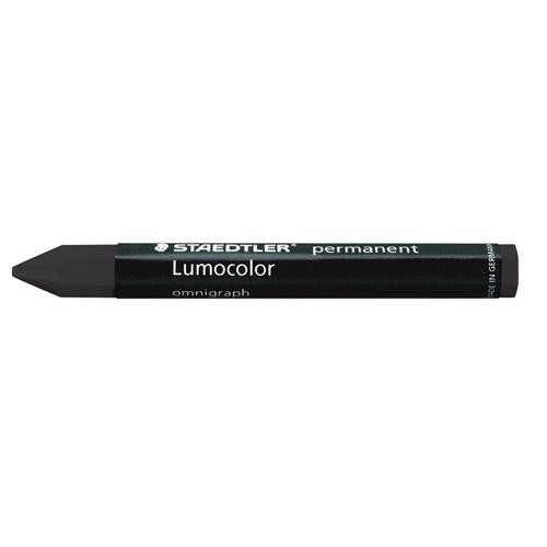 Staedtler 236 Lumocolor Omnigraph Marking Crayons Indelible Smudgeproof 12mm Black Ref 2369 [Pack 12]