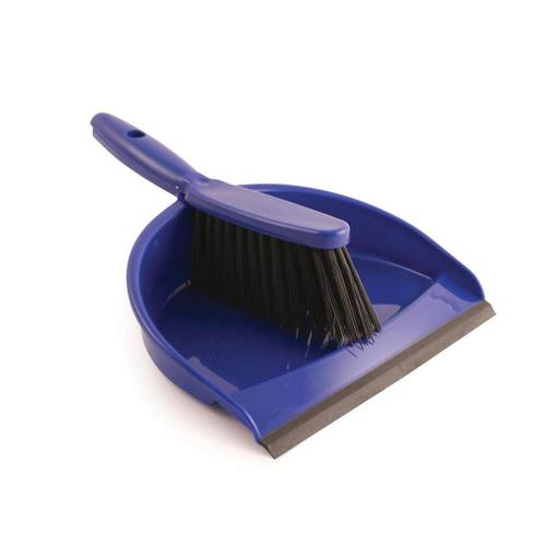 Dustpan+and+Brush+Set+Soft+Bristles+Blue+%5BSET%5D