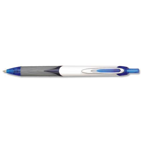 5 Star Elite Retractable Gel Pen 0.7mm Tip 0.5mm Line Blue [Pack 12]