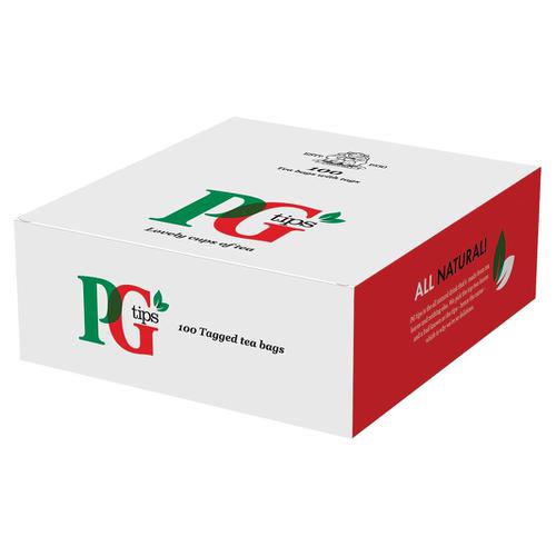 PG Tips Tea String and Tag Bags Ref 1004539 [Pack 100]