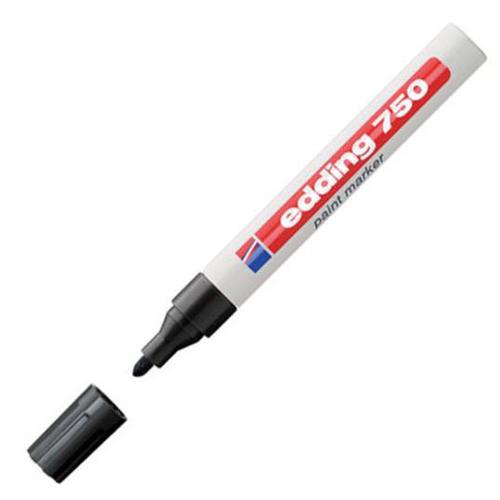 Edding 750 Paint Marker Bullet Tip 2-4mm Line Black Ref 4-750001 [Pack 10]