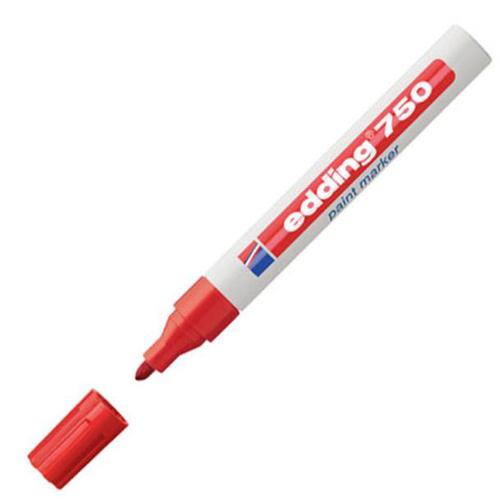 Edding 750 Paint Marker Bullet Tip 2-4mm Line Red Ref 4-750002 [Pack 10]