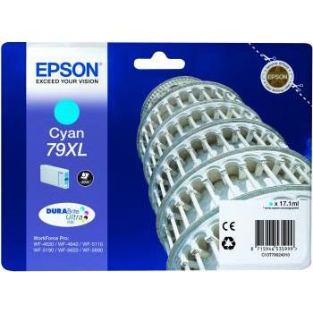 Epson 79XL Inkjet Cartridge Tower of Pisa High Yield Page Life 2000pp 17.1ml Cyan Ref C13T79024012