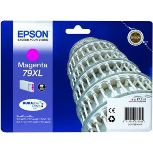 Epson 79XL Inkjet Cartridge Tower of Pisa High Yield Page Life 2000pp 17.1ml Magenta Ref C13T79034010