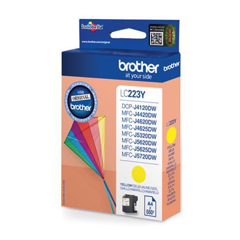 Brother Inkjet Cartridge Page Life 550pp Yellow Ref LC223Y
