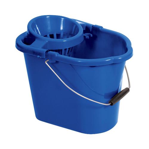 Oval+Mop+Bucket+12+Litre+Blue