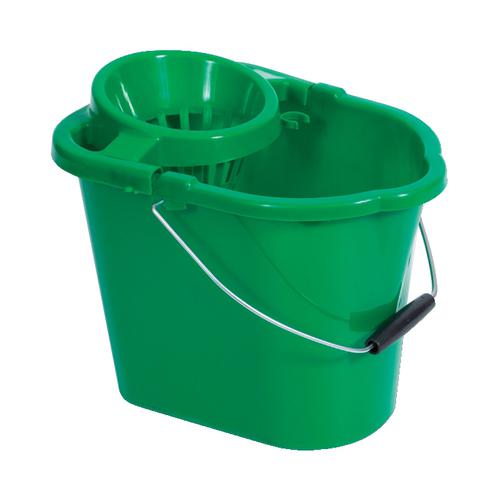 Oval+Mop+Bucket+12+Litre+Green