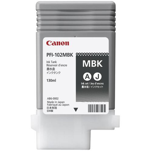 Canon PFI-102MBK Ink Tank 130ml Matt Black Ref 0894B001AA