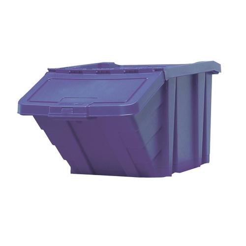 Recycle Storage Bin and Lid Blue 400x635x345mm