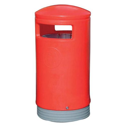 Outdoor Hooded Top Bin 110 Litres Easy Clean Red
