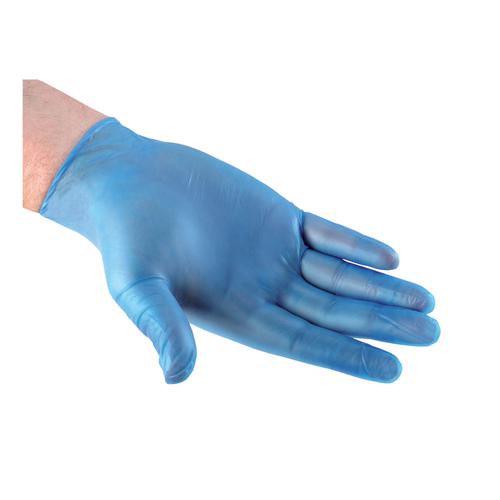 Disposable+Gloves+Vinyl+Powder+Free+Medium+Blue+%5BPack+100%5D
