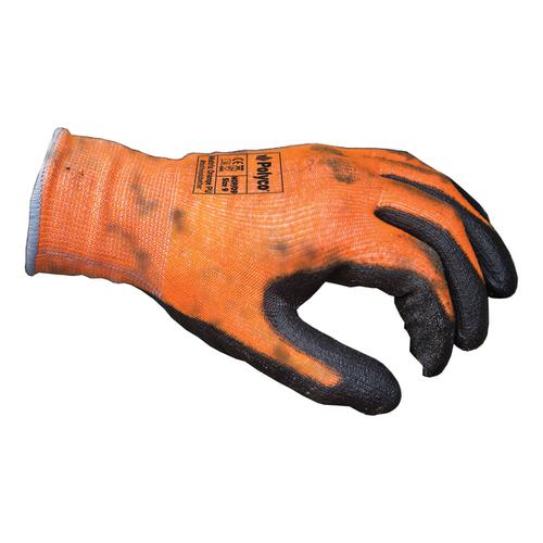 Polyco Safety Gloves PU Coated Size 8 Orange/Black [Pair] Ref MOP/08