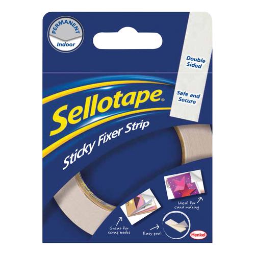 Sellotape+Sticky+Fixer+Strip+Roll+25mmx3m+Ref+1445400
