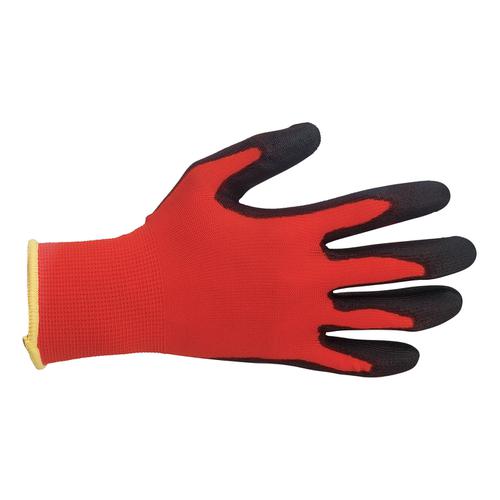 Polyco Safety Gloves Light-duty Level 1 PU Coated Size 9 Red/Black [Pair] Ref MRP/09
