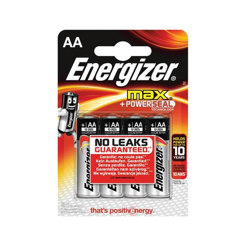 Energizer+Max+AA%2FE91+Batteries+Ref+E300112500+%5BPack+4%5D