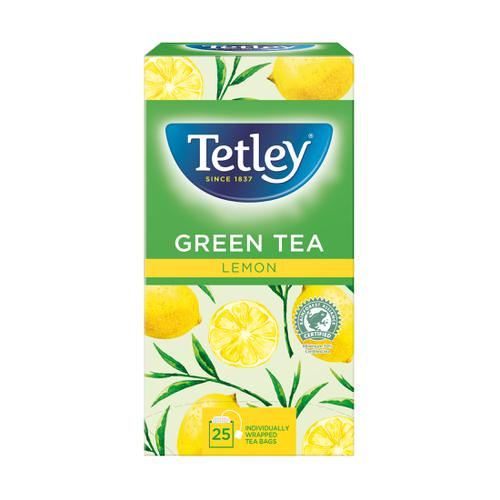 Tetley+Individually+Enveloped+Tea+Bags+Green+Tea+%26+Lemon+Ref+1296+%5BPack+25%5D