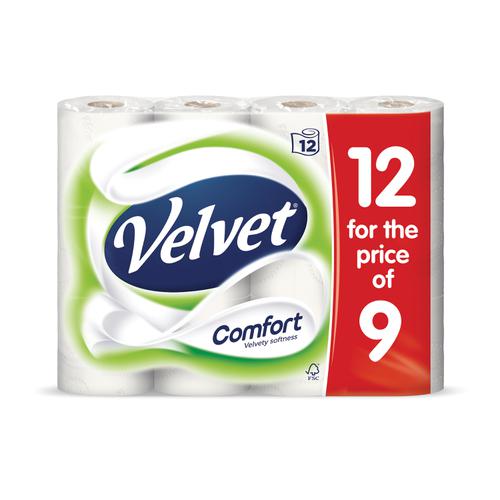 Velvet Comfort WhtToiletTis VSCADVW12 9pk -1102092